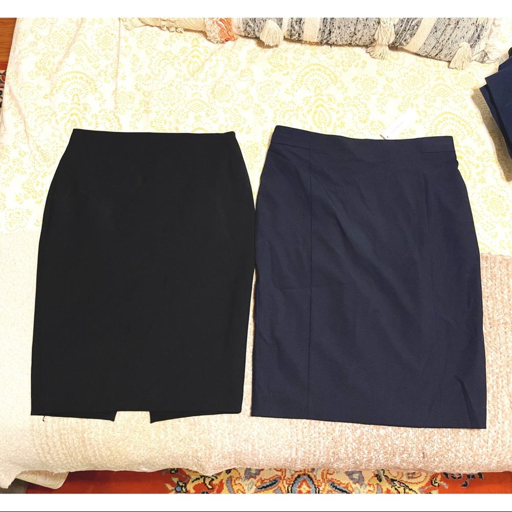 Navy and Black Pencil Skirt set of two